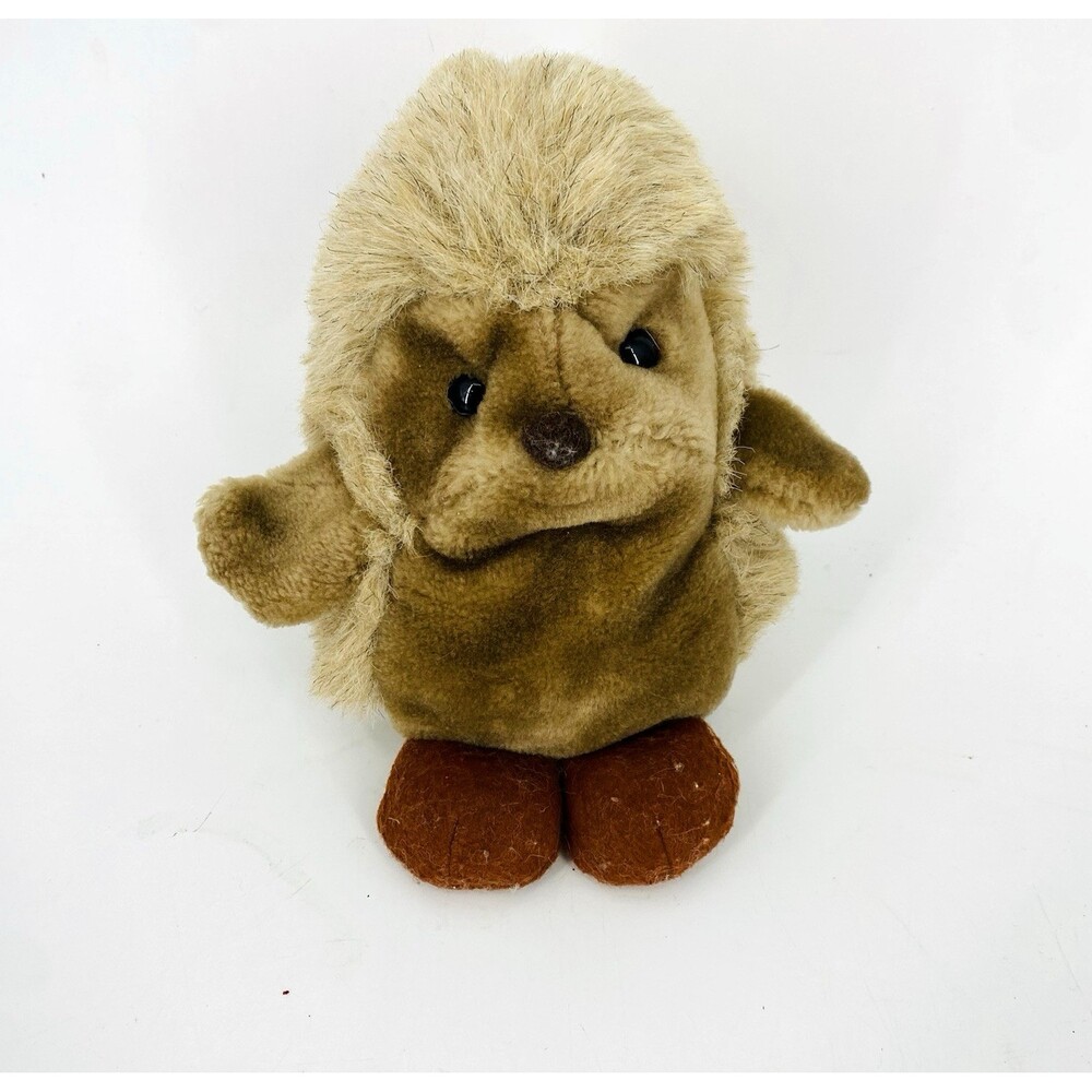 Vintage GUND 1979 Hedgehog Plush Stuffed Animal 6" Brown Woodland Soft Toy